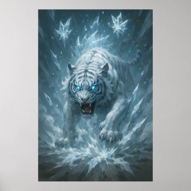 Frost White Tiger – Emperor of the Frozen Realm –  Poster (Vorne)