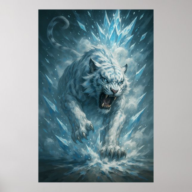 Frost White Tiger – Emperor of the Frozen Realm –  Poster (Vorne)