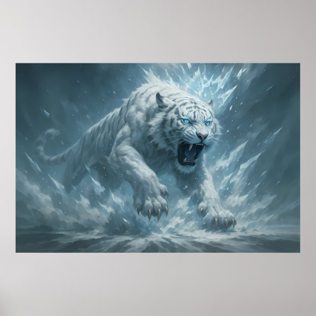 Frost White Tiger – Emperor of the Frozen Realm –  Poster (Vorne)