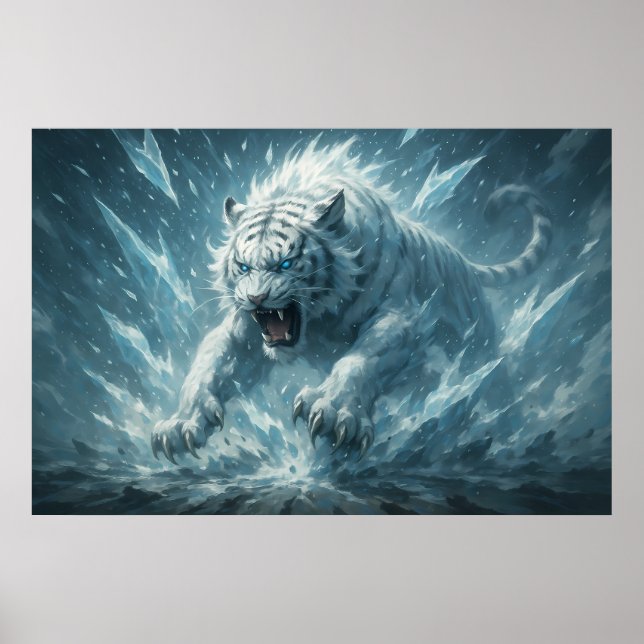 Frost White Tiger – Emperor of the Frozen Realm –  Poster (Vorne)