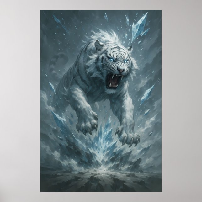 Frost White Tiger – Emperor of the Frozen Realm –  Poster (Vorne)