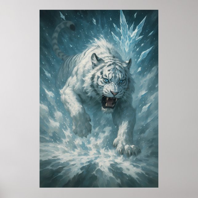 Frost White Tiger – Emperor of the Frozen Realm –  Poster (Vorne)