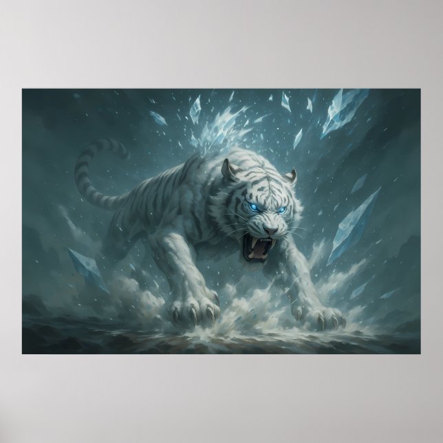 Frost White Tiger – Emperor of the Frozen Realm –  Poster (Vorne)