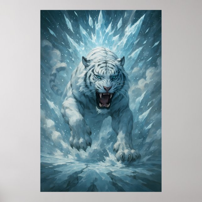 Frost White Tiger – Emperor of the Frozen Realm –  Poster (Vorne)