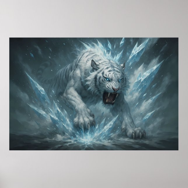 Frost White Tiger – Emperor of the Frozen Realm –  Poster (Vorne)