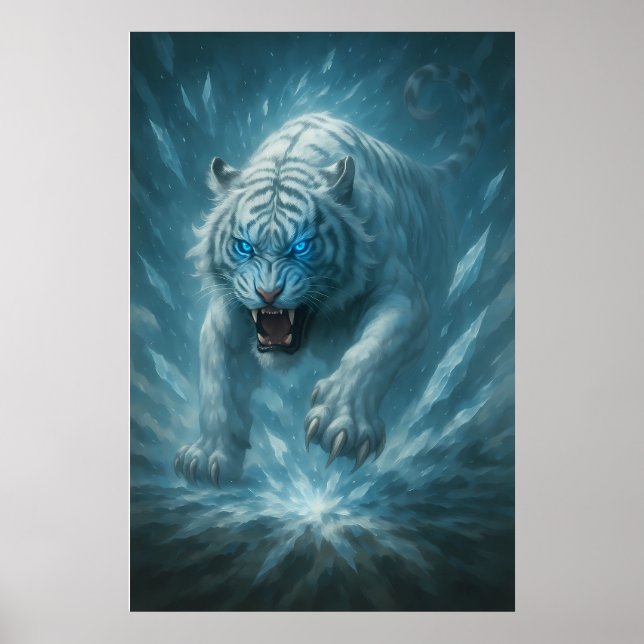 Frost White Tiger – Emperor of the Frozen Realm –  Poster (Vorne)