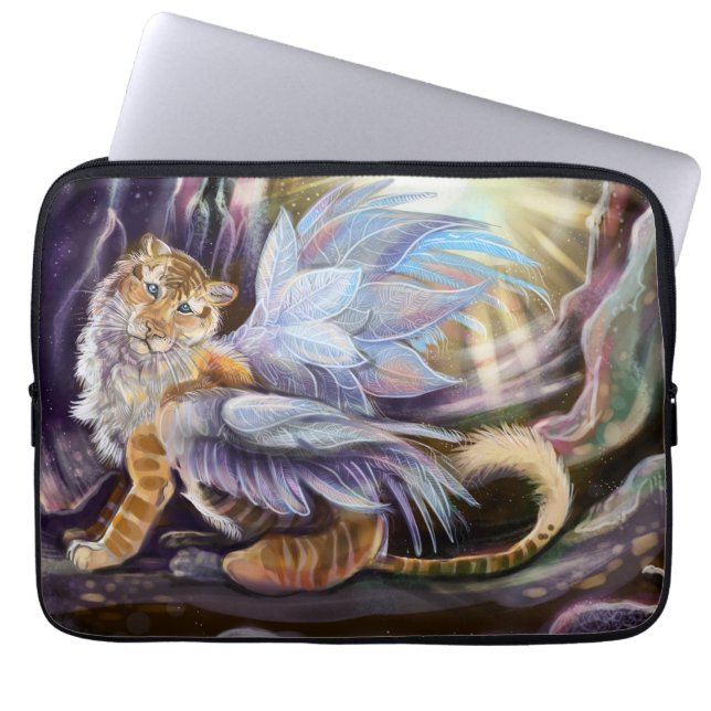 Frost Wing Tiger Laptopschutzhülle (Vorderseite)