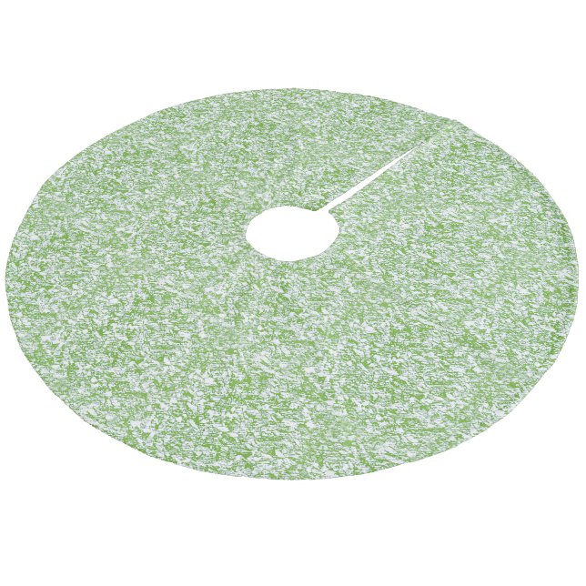 Frostbedecktes Gras Fleece Weihnachtsbaumdecke (Schrägansicht)