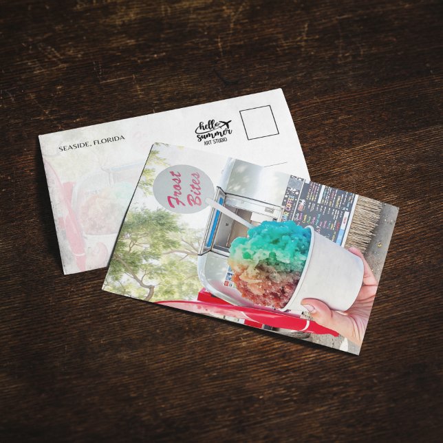 Frostbiss Seaside Florida 30A Watercolor Postcard Einladung (Von Creator hochgeladen)