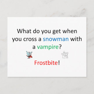 Frostbite Joke Postkarte
