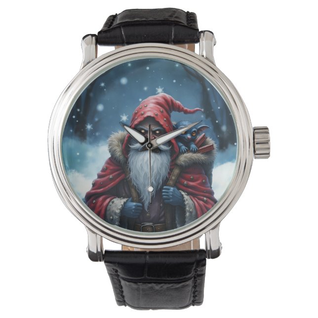 Frostbite Santa & His Mischief Elf. Armbanduhr (Vorderseite)