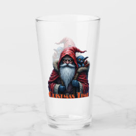 Frostbite Santa & His Mischief Elf. Glas