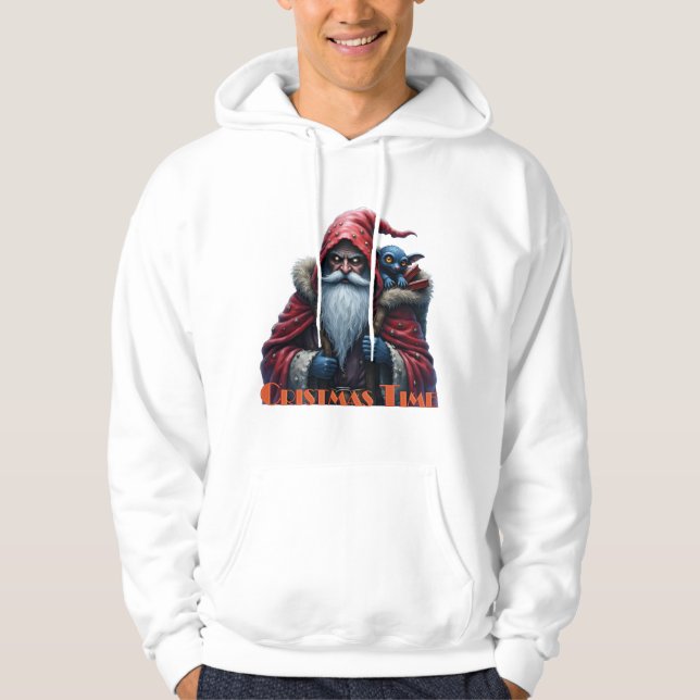 Frostbite Santa & His Mischief Elf. Hoodie (Vorderseite)