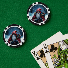 Frostbite Santa & His Mischief Elf. Pokerchips
