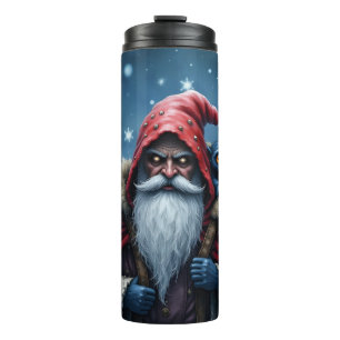 Frostbite Santa und sein Elf der Unfug treibt. Thermosbecher