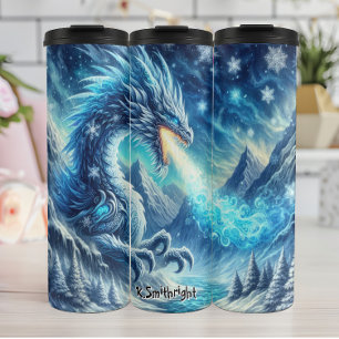 Frostdrachen atmen Eissturm Thermosbecher