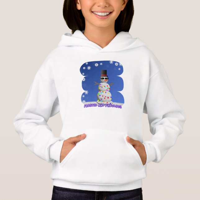 Frosted and Fabulous Snowman Hoodie (Vorderseite)