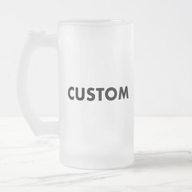 Frosted Custom Beer Stein Glass Blank - 16oz Pint Mattglas Bierglas (Links)