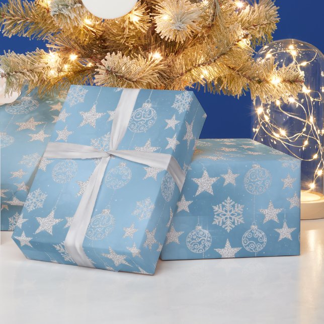 Frosted Elegance Winter Snow Geschenkpapier (Feiertage)