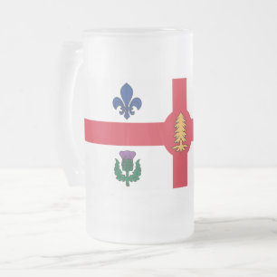 Frosted Glass Becher mit Flagge von Montreal Mattglas Bierglas