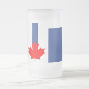 Frosted Glass Becher mit Flagge von Toronto, Kanad Mattglas Bierglas