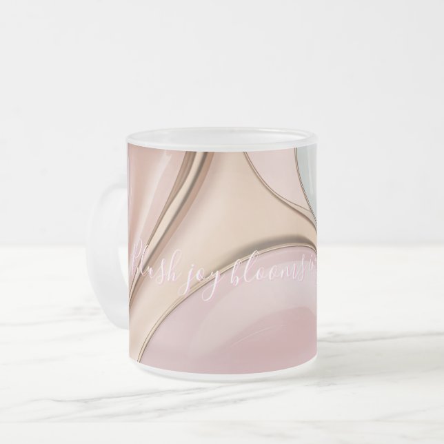 Frosted glass mug in stylish abstract graphic mattglastasse (Vorderseite Links)