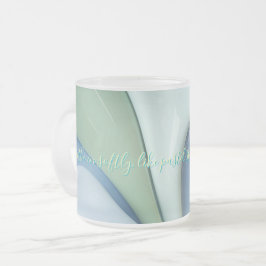 Frosted glass mug in stylish graphic mattglastasse