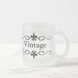 Frosted Glass Tasse - Vintage