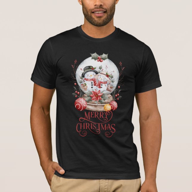 Frosted Morning Merry Christmas T-Shirt (Vorderseite)