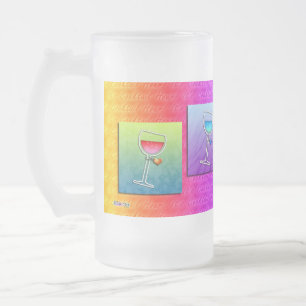 Frosted Mugs - Pop Art Wein Mattglas Bierglas