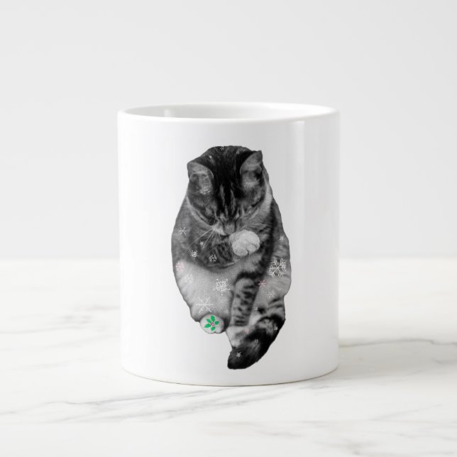 Frosted Paw Holiday Mug Jumbo-Tasse (Vorderseite)