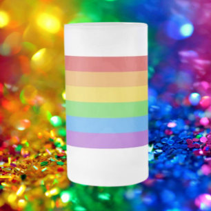Frosted Pride: Regenbogenflagge Mattglas Bierglas