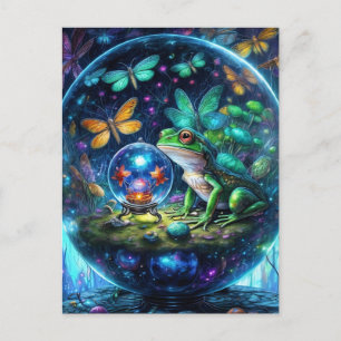 Frösteln in einer Gazeball mit einem Gazeball Postkarte