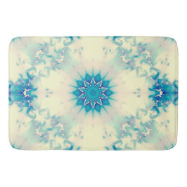 Frostes Wasser Frostig Blaue Winterschneeflocke Badematte
