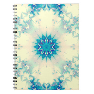 Frostes Wasser Frostig Blaue Winterschneeflocke Notizblock