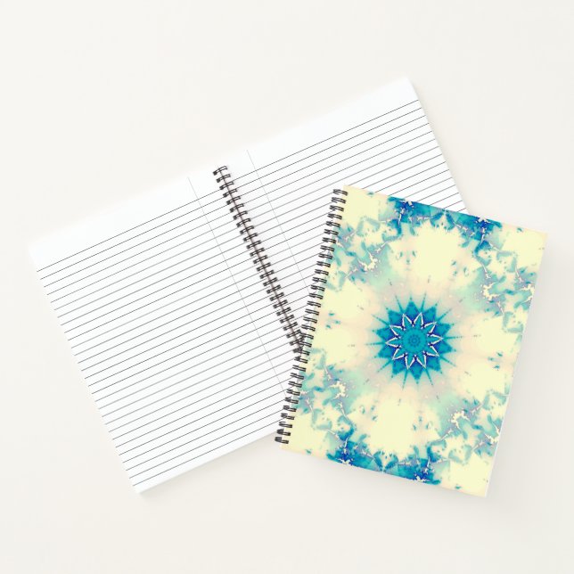 Frostes Wasser Frostig Blaue Winterschneeflocke Notizbuch (Innenseite)