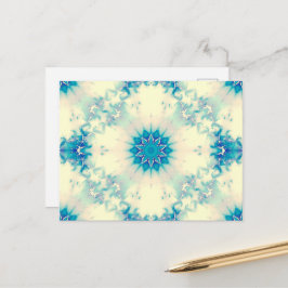 Frostes Wasser Frostig Blaue Winterschneeflocke Postkarte