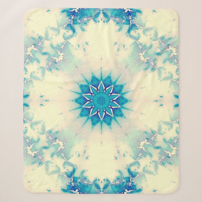 Frostes Wasser Frostig Blaue Winterschneeflocke Sherpadecke (Vorderseite)