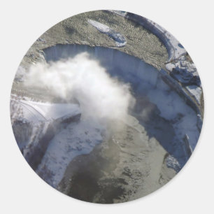 Frostfälle Runder Aufkleber