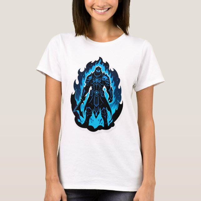 Frostfire Shadow Knight – Blue Inferno Edition T-Shirt (Vorderseite)