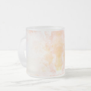 Frostiertes Glas mit einem dezenten rosa-orangen T Mattglastasse
