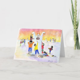 Frostig der abscheuliche Schneemann Feiertagskarte