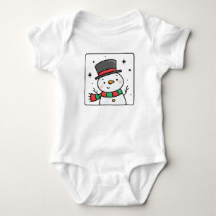Frostig der Schneemann Baby Strampler