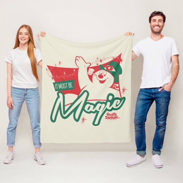 Frostig der Schneemann - Es muss magisch sein Fleecedecke (Beispiel)