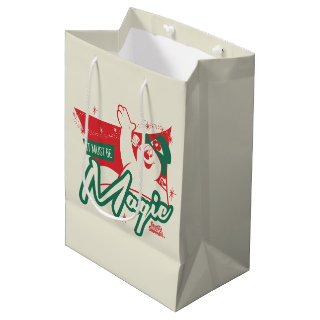 Frostig der Schneemann - Es muss magisch sein Mittlere Geschenktüte (Vorderseite Schrägansicht)