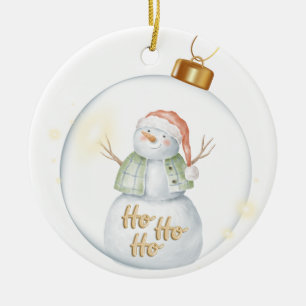 Frostig der Schneemann Keramik Ornament