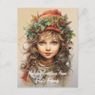 Frostige Freunde Begrüßung Benutzerdefiniert Süße Postkarte