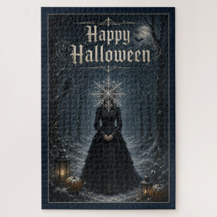 Frostige Mitternachts-Halloween-Verzauberin