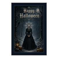 Frostige Mitternachts-Halloween-Verzauberin