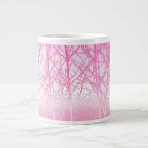 Frostige Nebelbäume in Pfirsich und Rosa Jumbo-Tasse